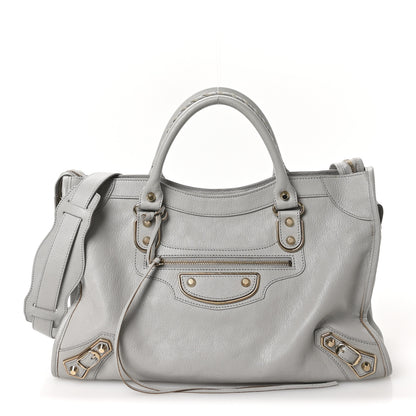 Balenciaga Chevre Gold Metallic Edge Hardware City Gris Glace 1 of 12