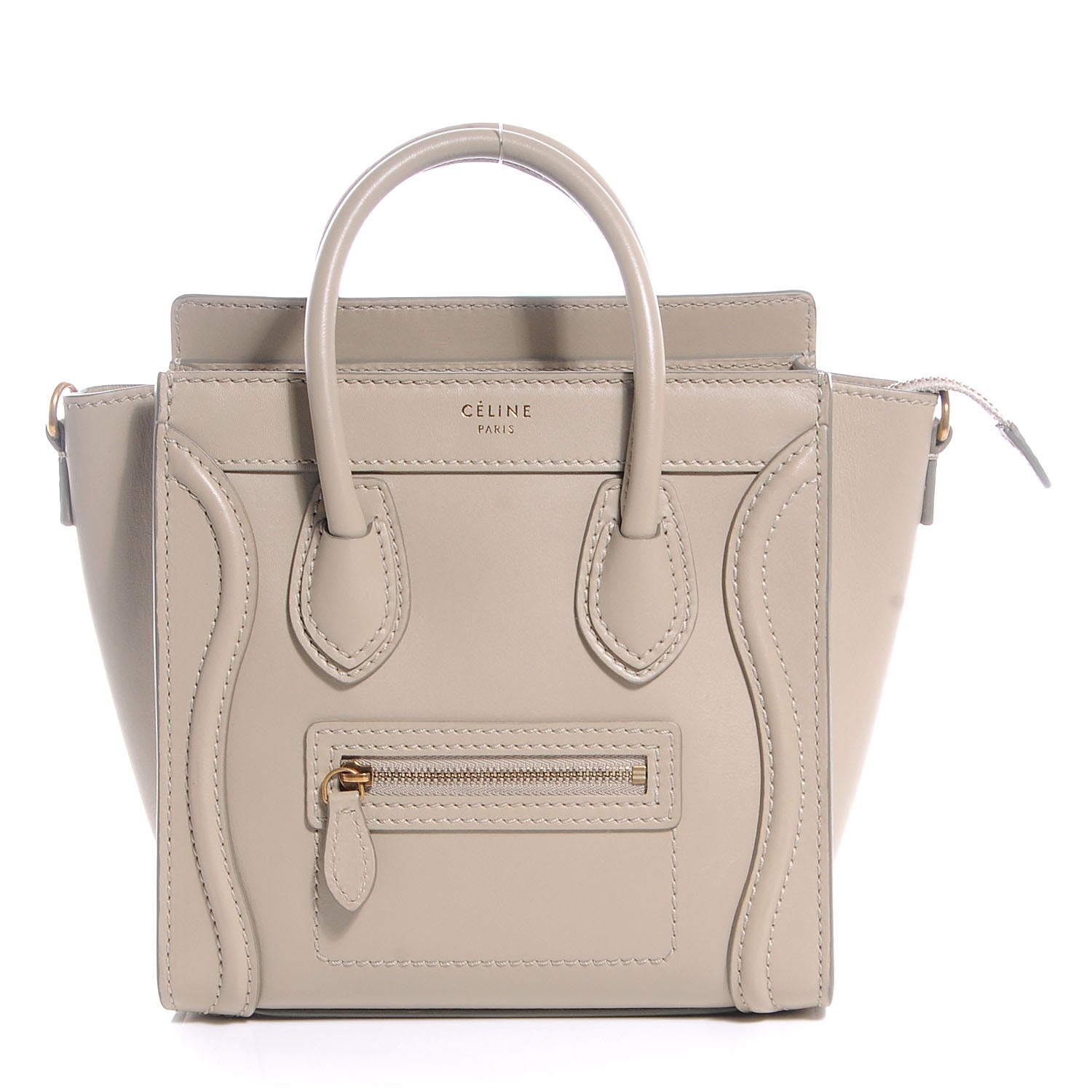 Celine Satin Calfskin Nano Luggage Powder 1 of 9