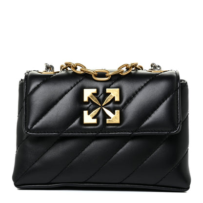 Off-White Calfskin Diagonal Quilted Jackhammer 17 Shoulder Bag Black 1 of 13