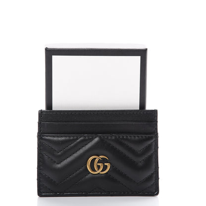 Gucci Calfskin Matelasse GG Marmont Card Holder Black 6 of 6