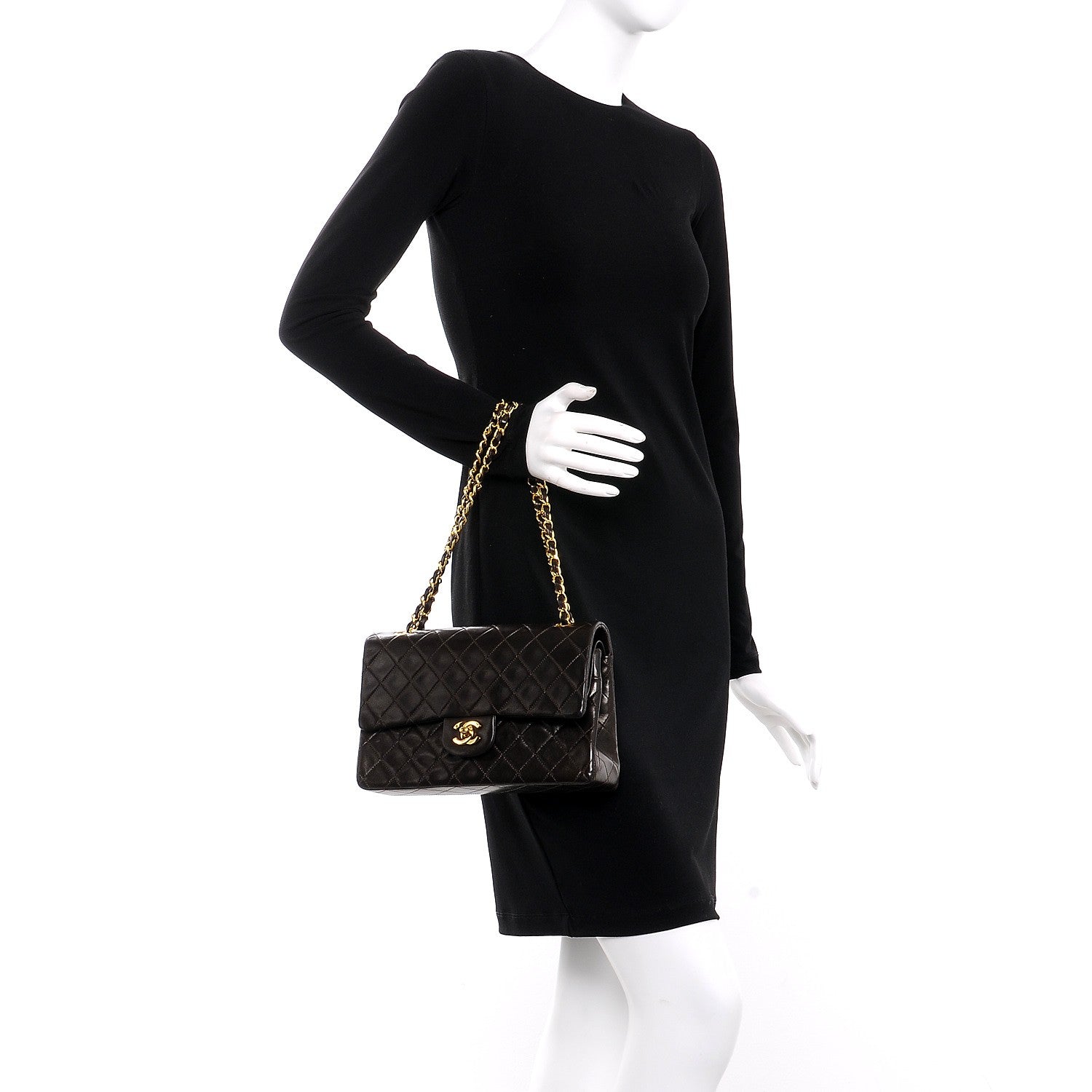 Chanel Lambskin Quilted Medium Double Flap Brown 3 of 9