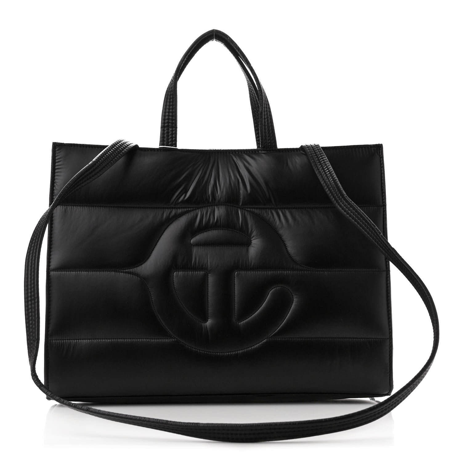 Telfar Nylon Medium Puff Shopping Bag Black 1 of 9