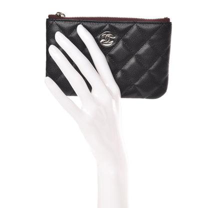Chanel Caviar Quilted Small Cosmetic Case Black 2 of 8