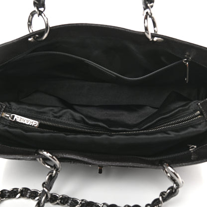 Chanel Glazed Caviar Quilted Diamond Shine Small Tote Black 7 of 11