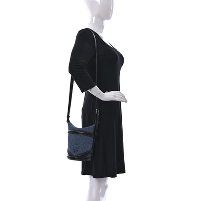 Alexander McQueen Denim Calfskin The Curve Small Shoulder Bag Black 2 of 10