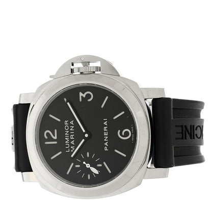 Panerai Stainless Steel Rubber 44mm Luminor Marina Manual Winding Watch Black PAM00111 2 of 4