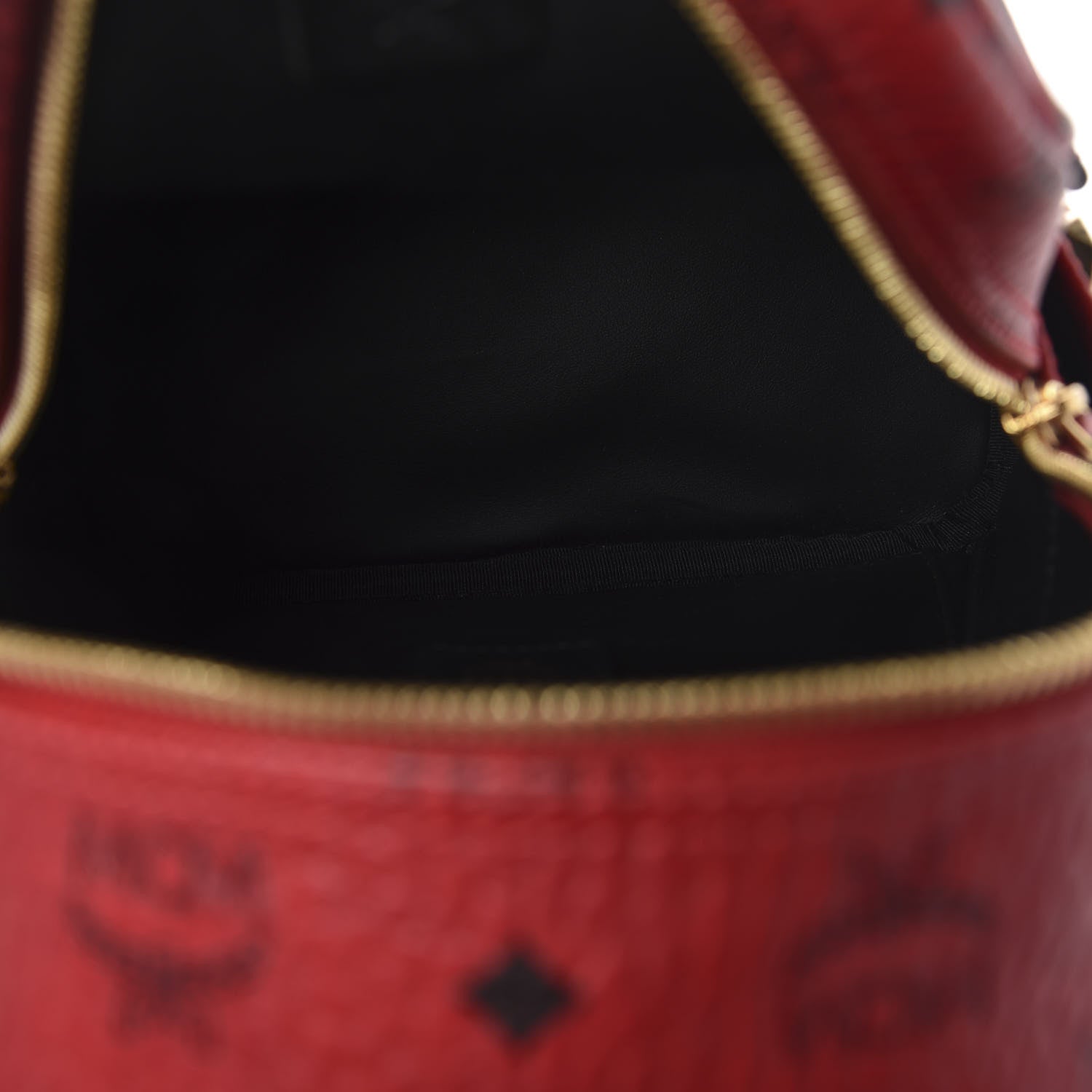MCM Visetos Side Stud Mini Stark Backpack Ruby Red 6 of 8