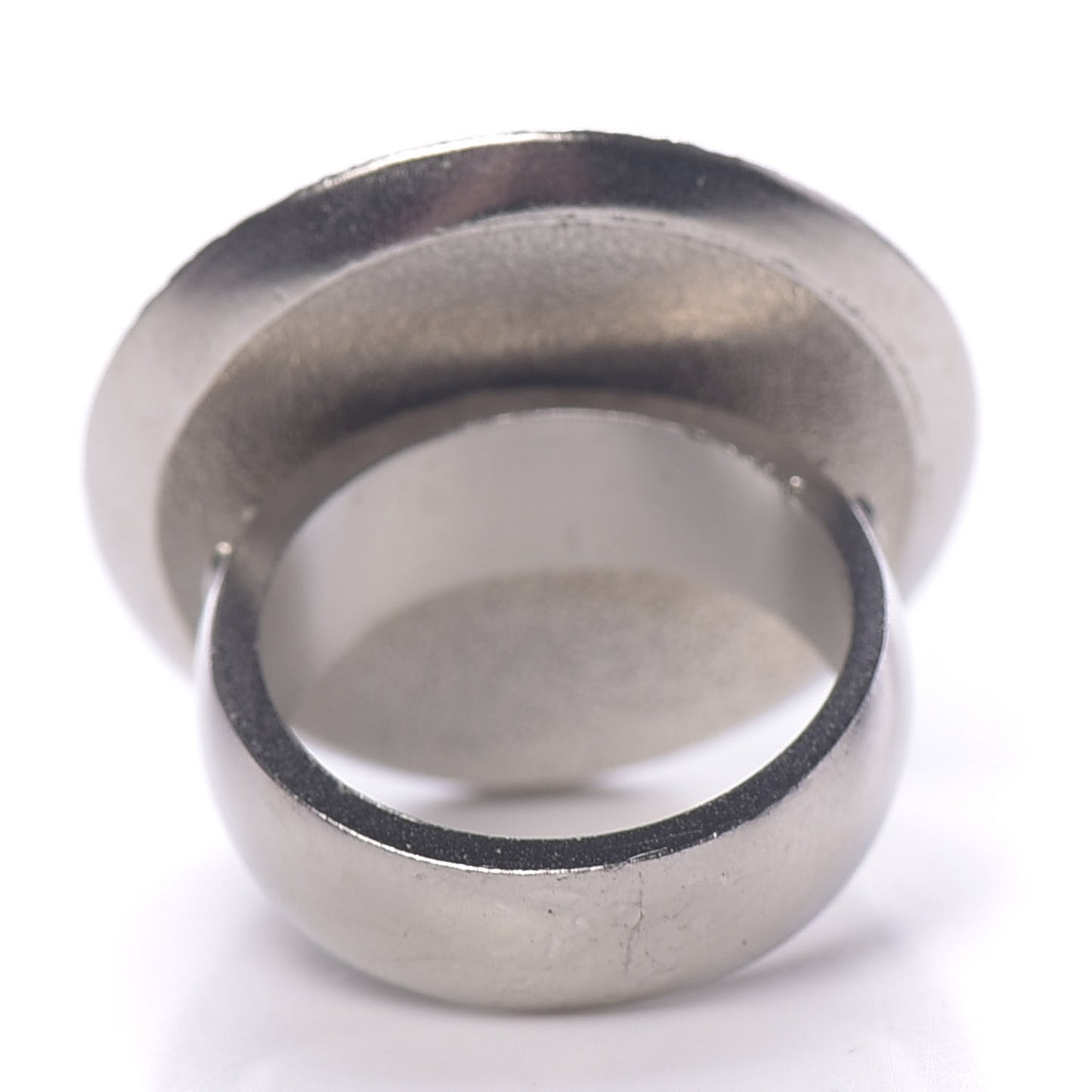 Round Crystal Ring 6.5 Silver