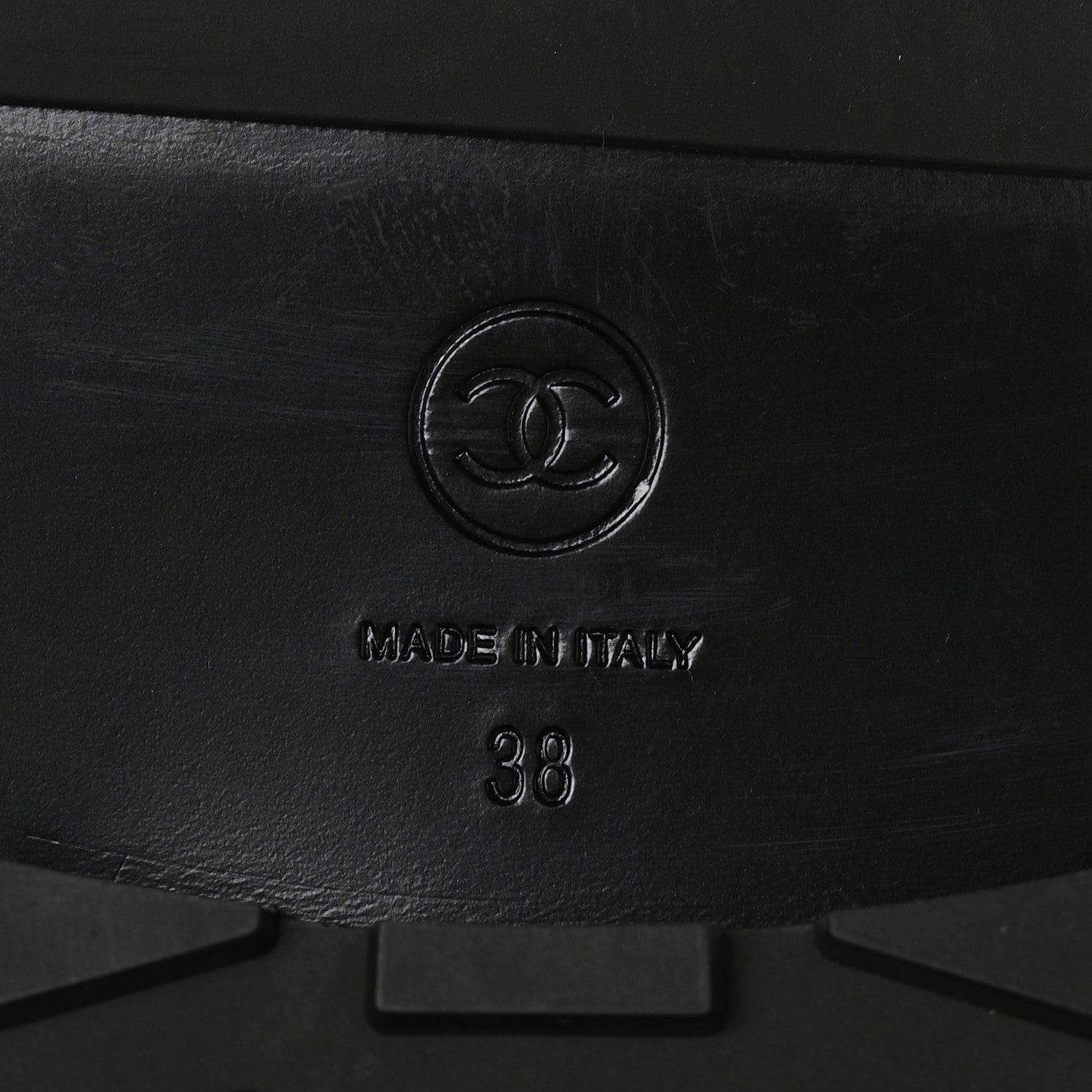 Chanel Shiny Calfskin Velvet Pearl Combat Short Boots 38 Black 7 of 7