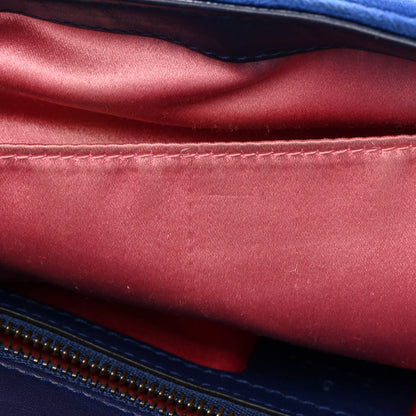 Gucci Velvet Matelasse Medium GG Marmont Shoulder Bag Cobalt Blue 14 of 23