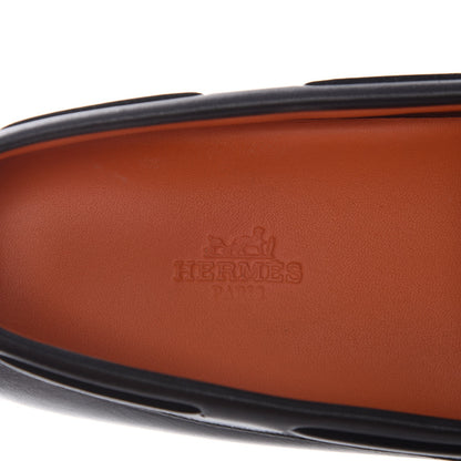 Hermes Supple Calfskin Irving Driving Moccasin Loafers 36.5 Black 7 of 9