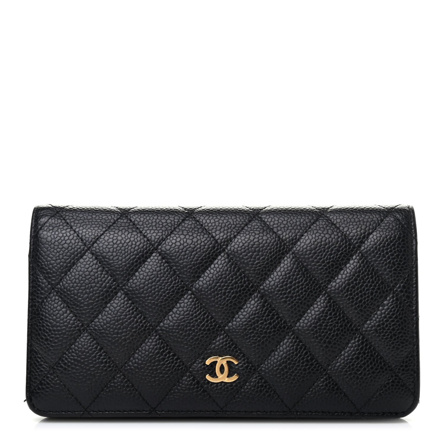 Chanel Caviar Quilted Yen Wallet Black 1 of 7