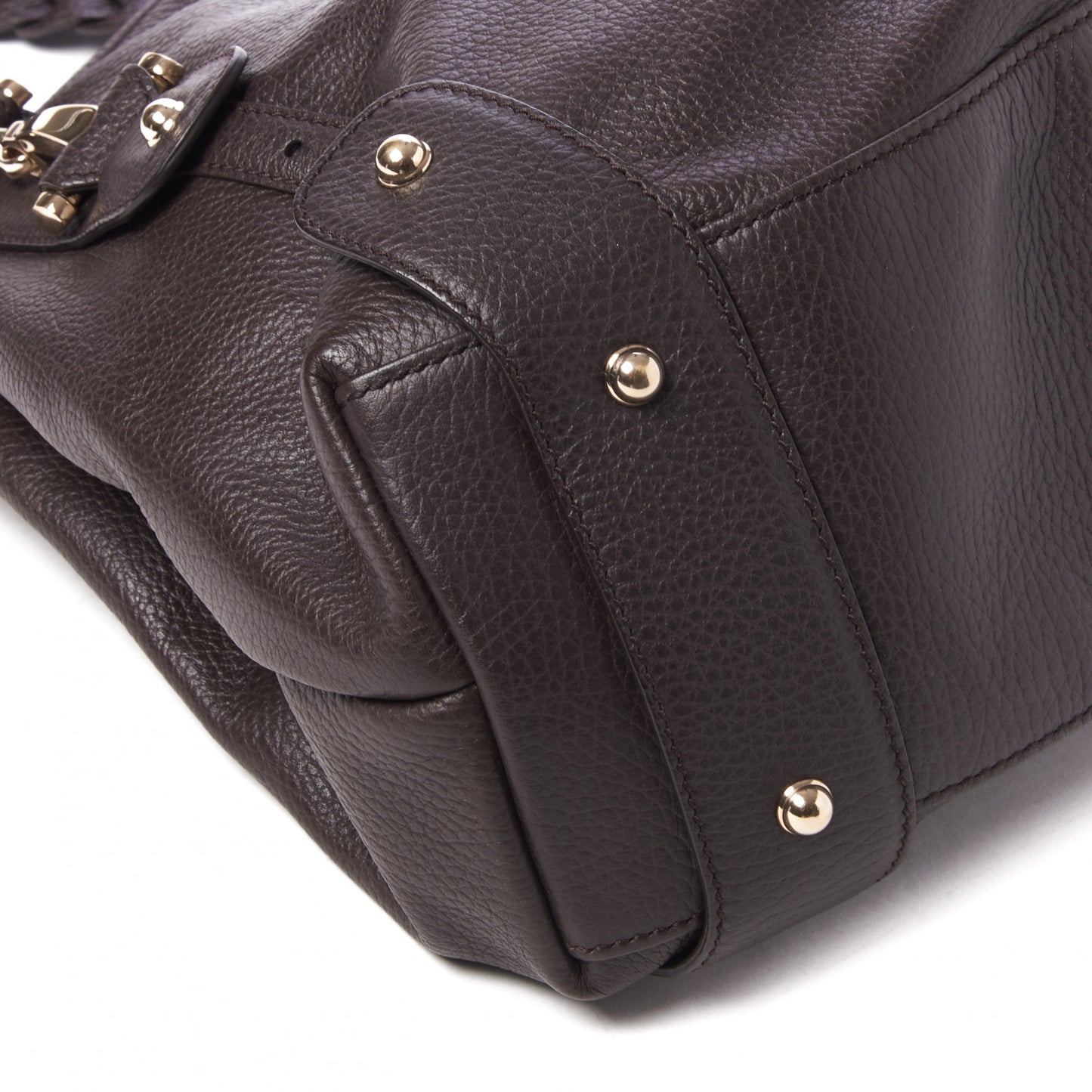 Calfskin Medium Pelham Shoulder Bag Dark Brown
