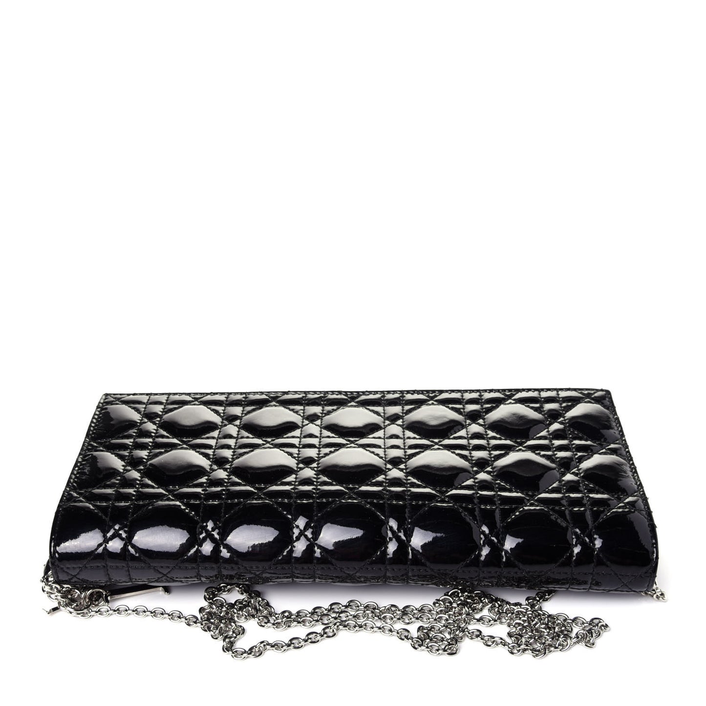 Patent Cannage Lady Dior Convertible Clutch Black