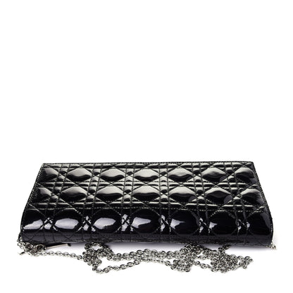 Christian Dior Patent Cannage Lady Dior Convertible Clutch Black 9 of 11