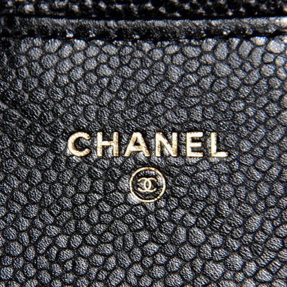 Chanel Caviar Quilted Wallet on Removable Chain Black 6 of 9