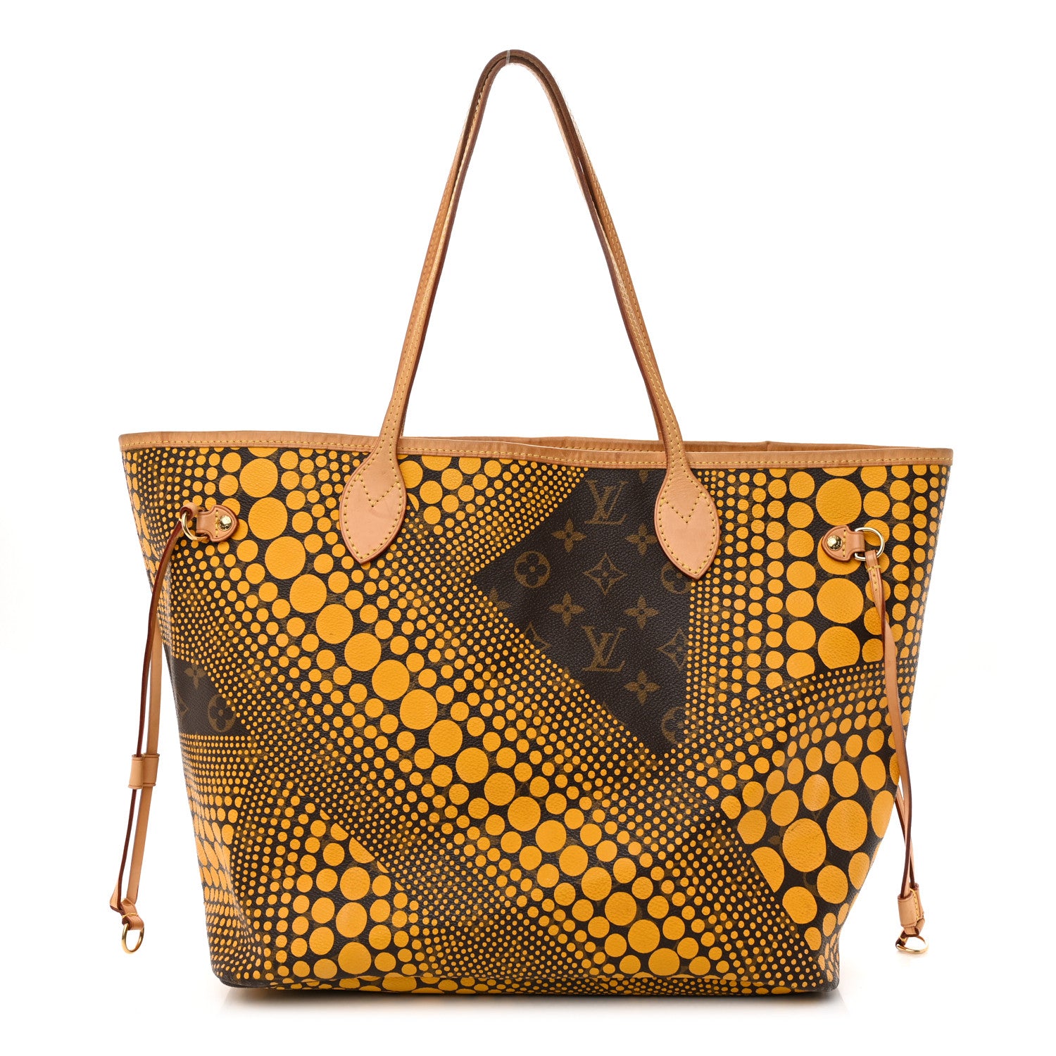 Louis Vuitton Monogram Kusama Waves Neverfull MM Yellow 1 of 12