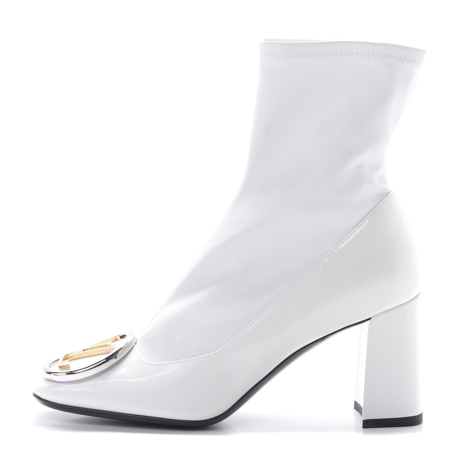 Louis Vuitton Patent Madeleine Ankle Boots 36 White 1 of 7