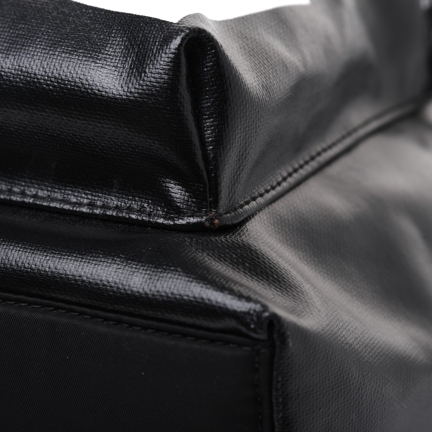 Calfskin Coated Canvas Vulcano Backpack Black