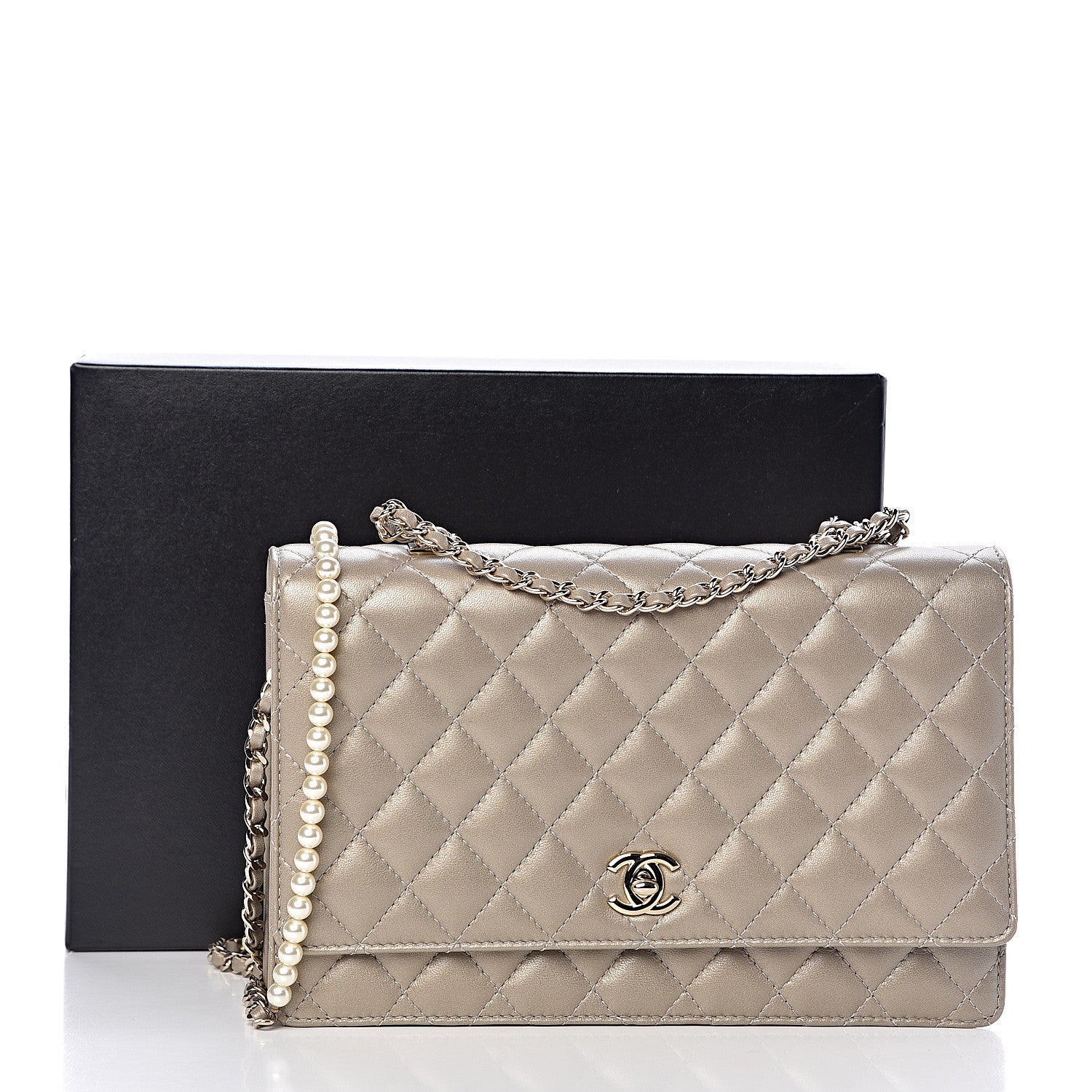 Chanel Lambskin Quilted Fantasy Pearl Flap Light Gold 11 of 11