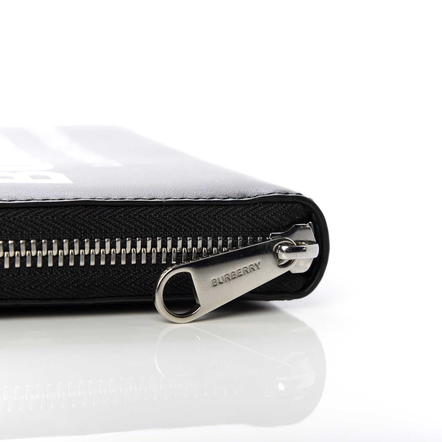 Burberry Smooth Calfskin Logo Print Zip Around Wallet Black 6 of 6