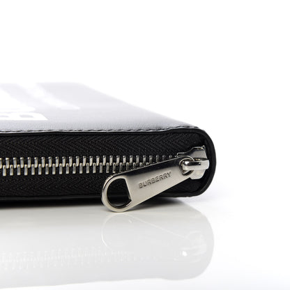 Burberry Smooth Calfskin Logo Print Zip Around Wallet Black 6 of 6