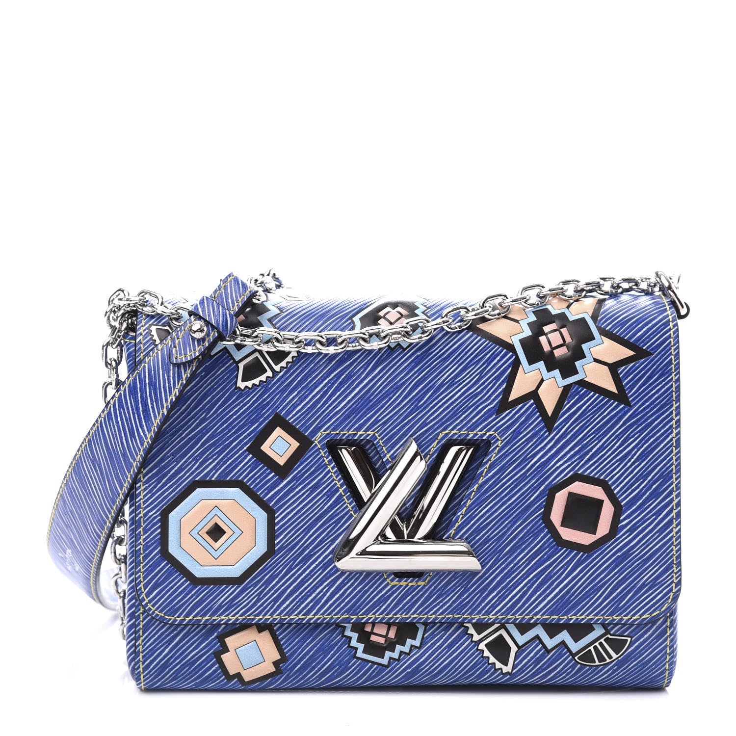 Louis Vuitton Epi Azteque Twist Shoulder Bag MM Denim Light 1 of 13