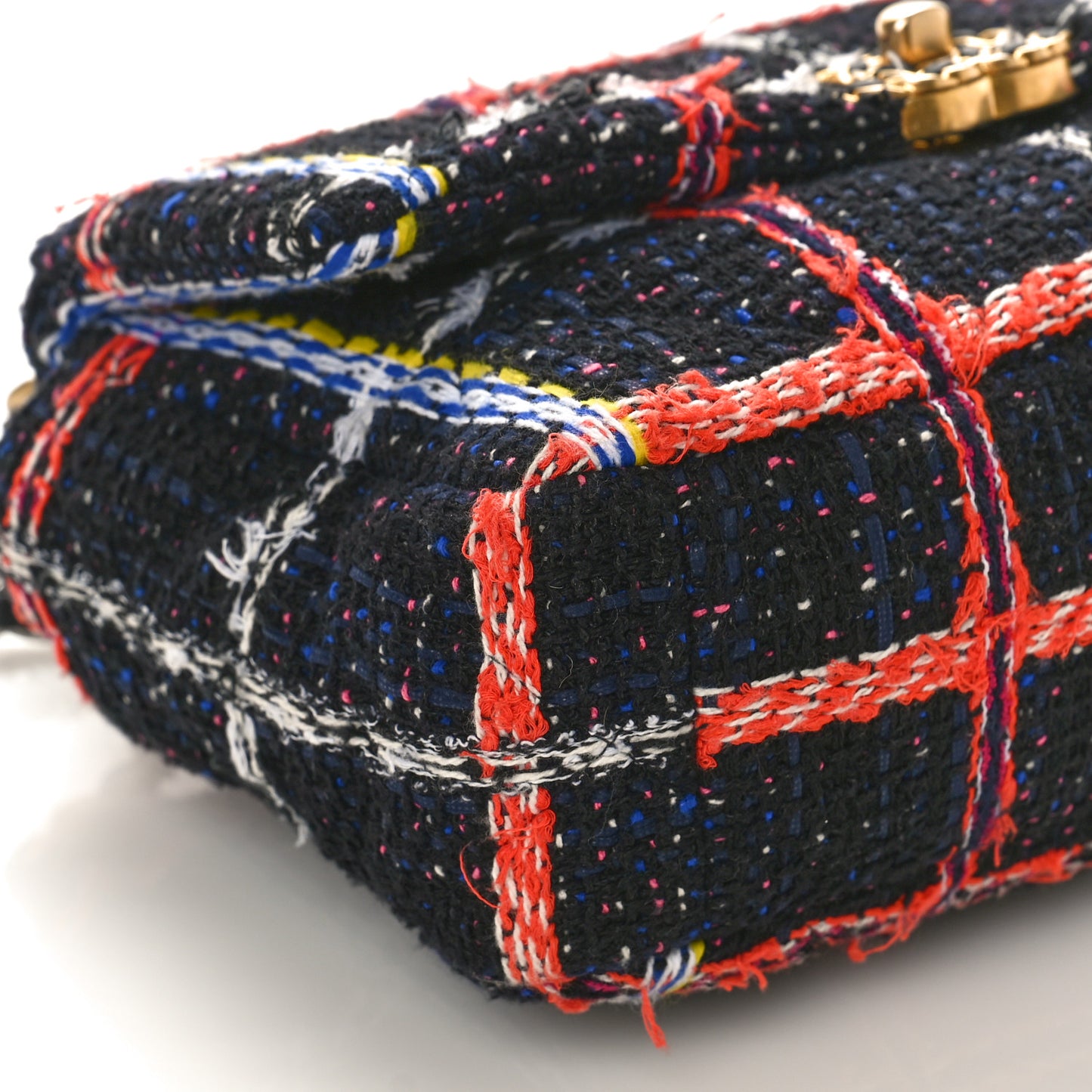 Tweed Quilted Medium Chanel 19 Flap Black Multicolor
