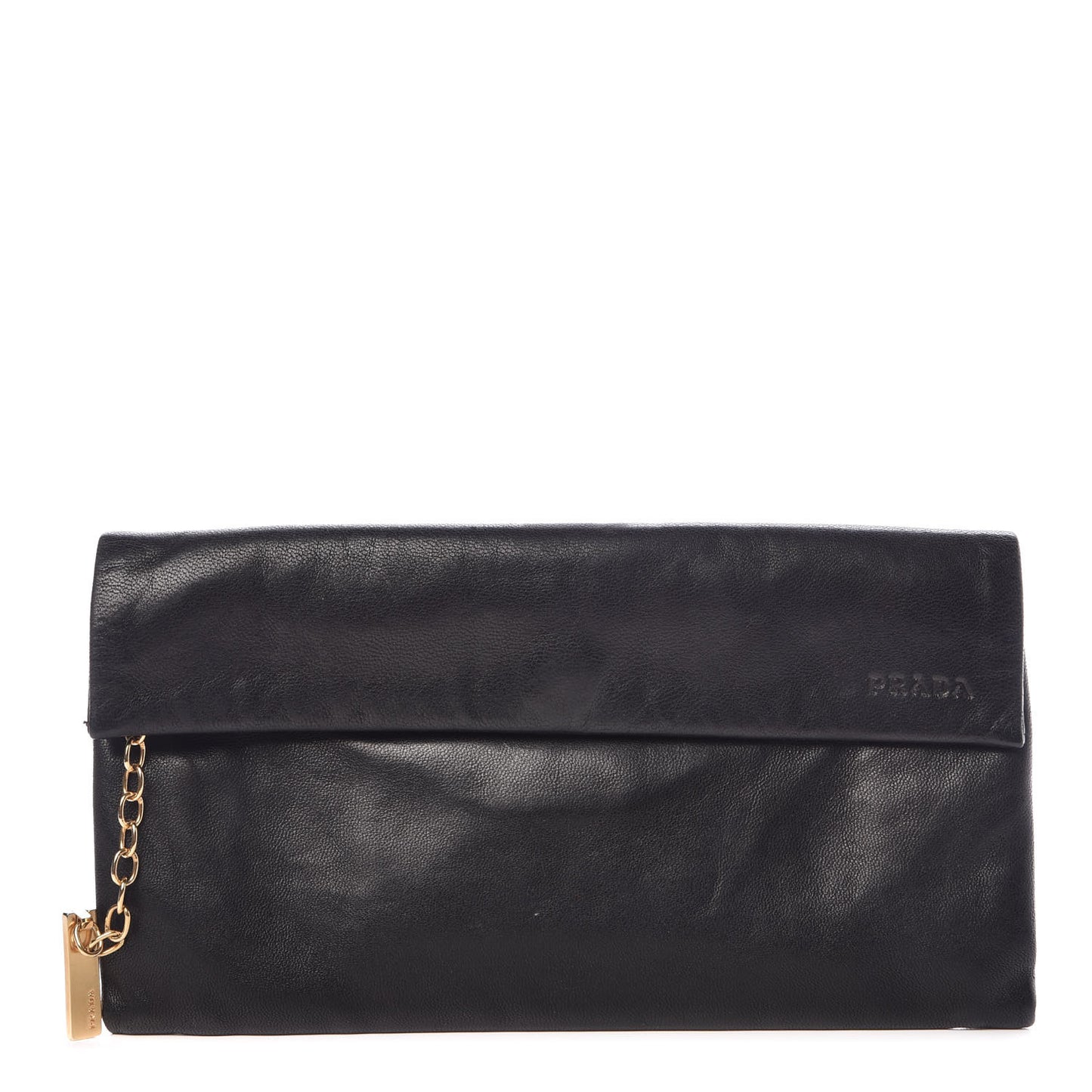 Nappa Flap Clutch Black
