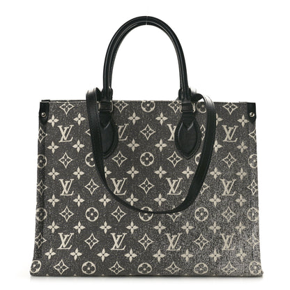 Louis Vuitton Monogram Jacquard Denim Onthego MM Black 1 of 9