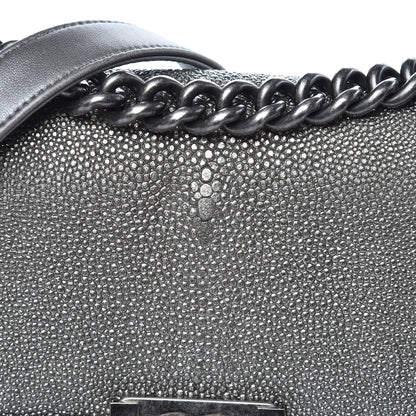 Chanel Galuchat Stingray Small Boy Flap Silver 10 of 16