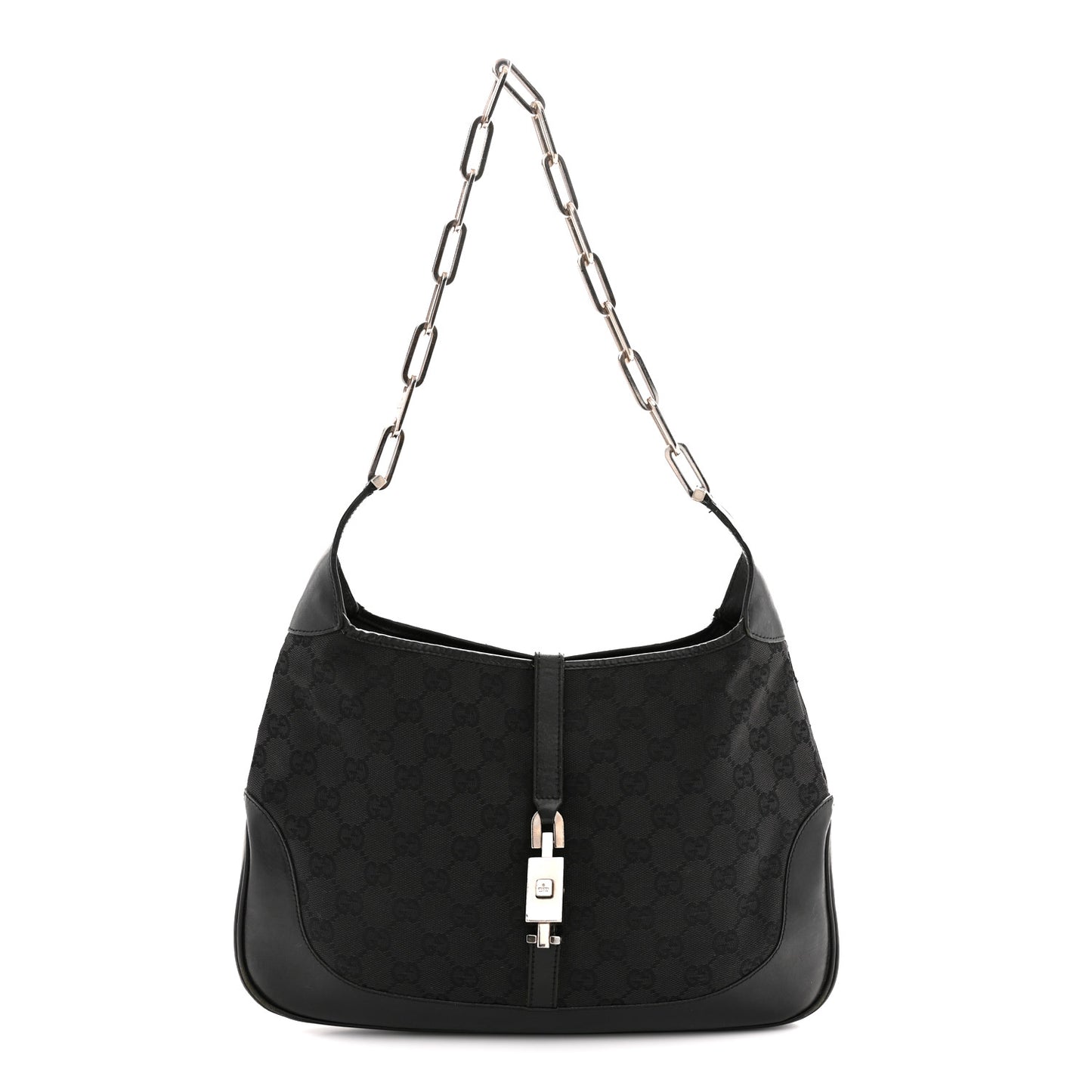 Monogram Jackie O Chain Hobo Black