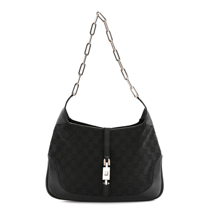Gucci Monogram Jackie O Chain Hobo Black 1 of 13