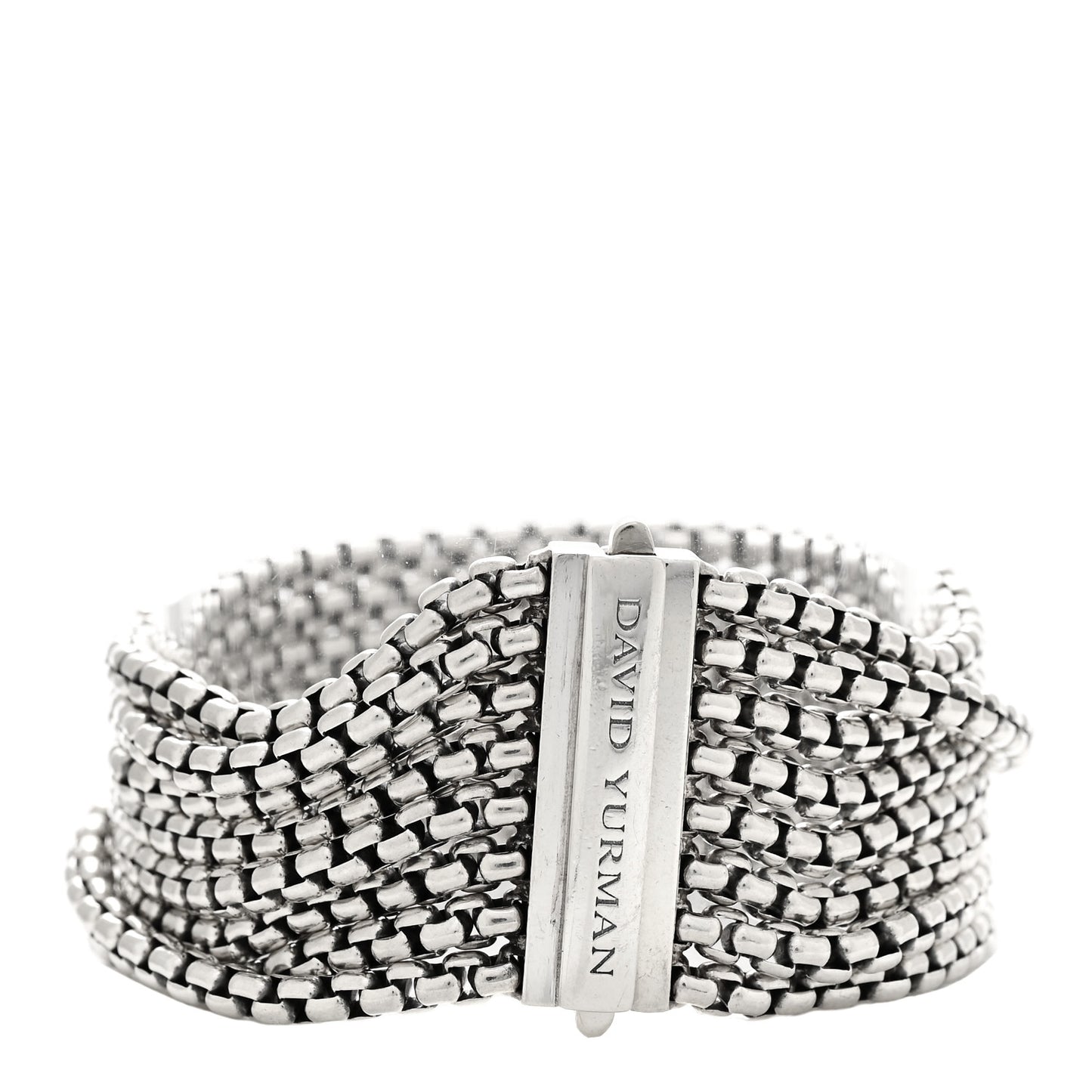 Sterling Silver 8 Row Box Chain Bracelet