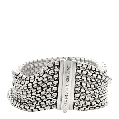 David Yurman Sterling Silver 8 Row Box Chain Bracelet 2 of 3