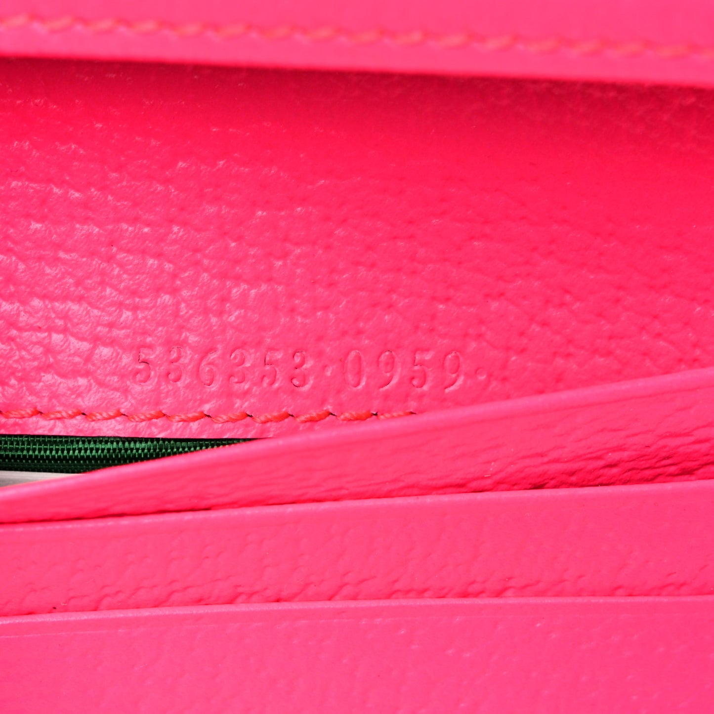 Calfskin Flora Print Zumi Card Case Fuxia Fluo