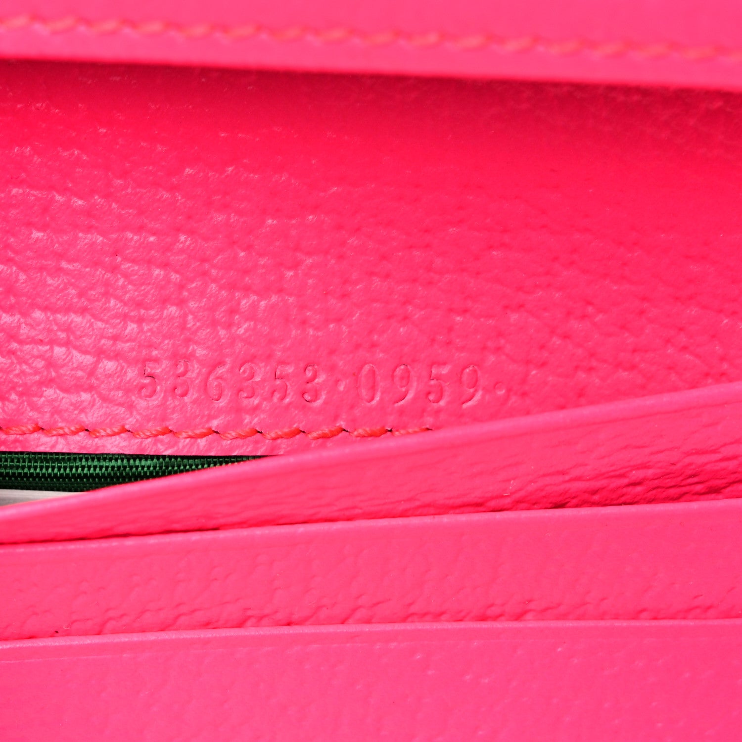 Gucci Calfskin Flora Print Zumi Card Case Fuxia Fluo 7 of 10