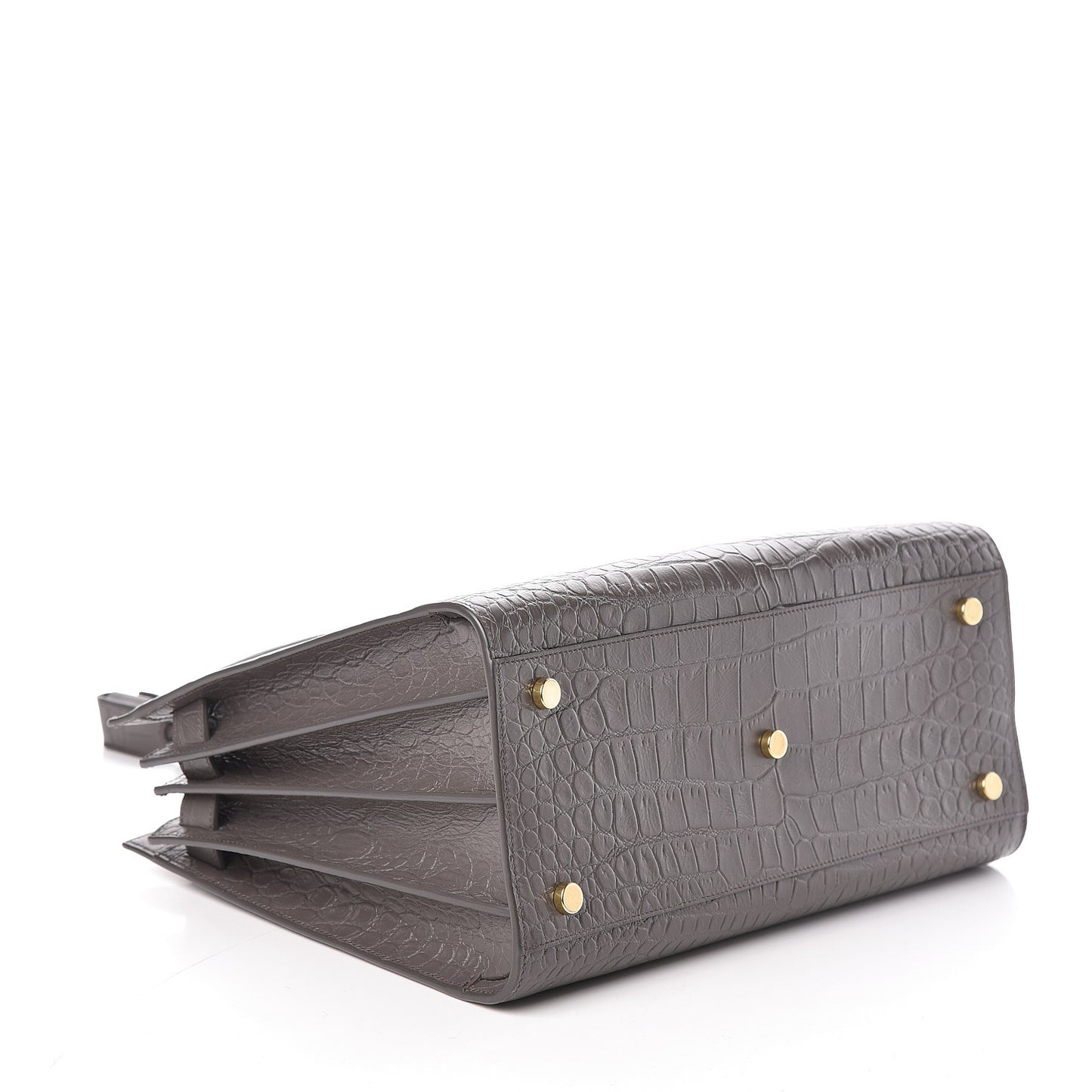 Crocodile Embossed Small Sac De Jour Fog