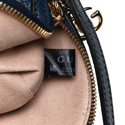 Gucci Textured Dollar Calfskin Web Small Ophidia Dome Shoulder Bag Blue Agata 8 of 13