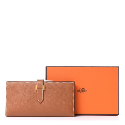 Hermes Epsom Bearn Gusset Wallet Gold 11 of 11