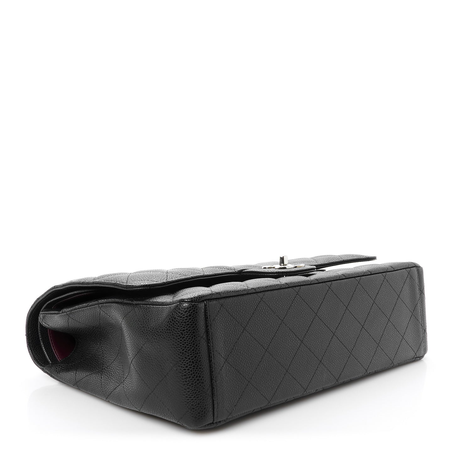 Caviar Quilted Maxi Double Flap Black