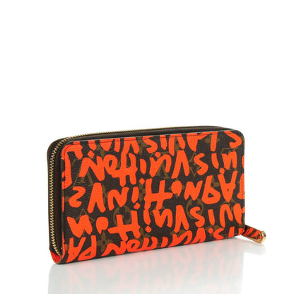 Louis Vuitton Monogram Graffiti Zippy Wallet Orange 3 of 7