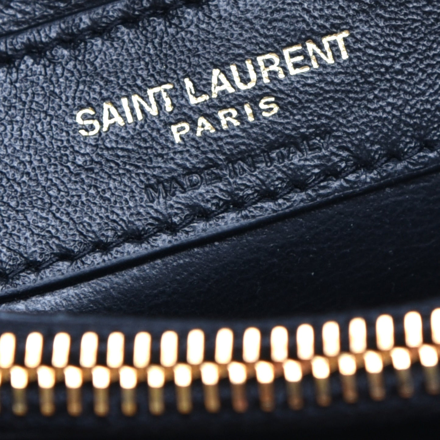 Grain de Poudre Calfskin Y Quilted Monogram Small Loulou Chain Satchel Black