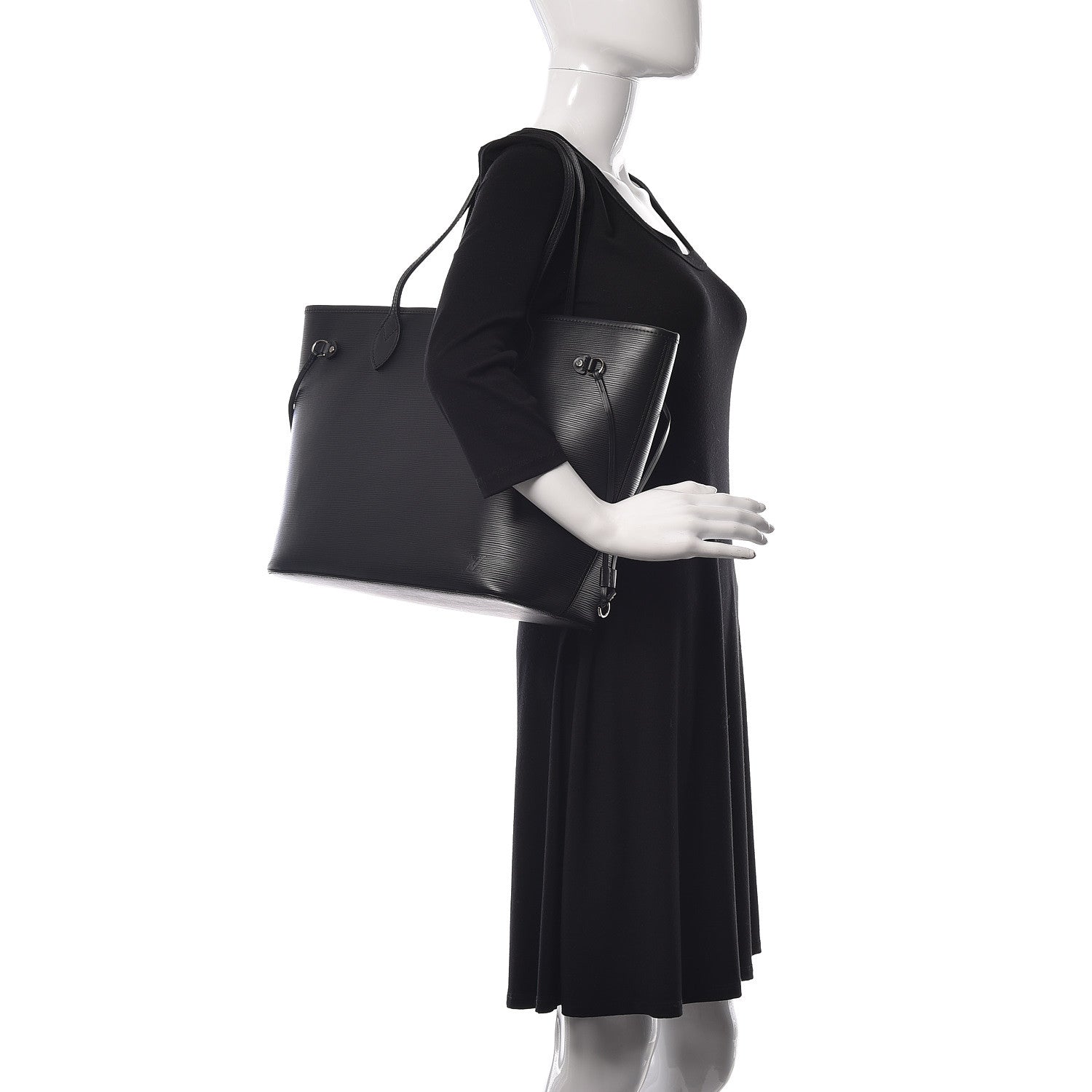 Louis Vuitton Epi Neverfull MM Black 2 of 13