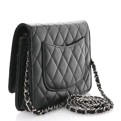 Chanel Caviar Quilted Wallet on Chain WOC Black 3 of 12
