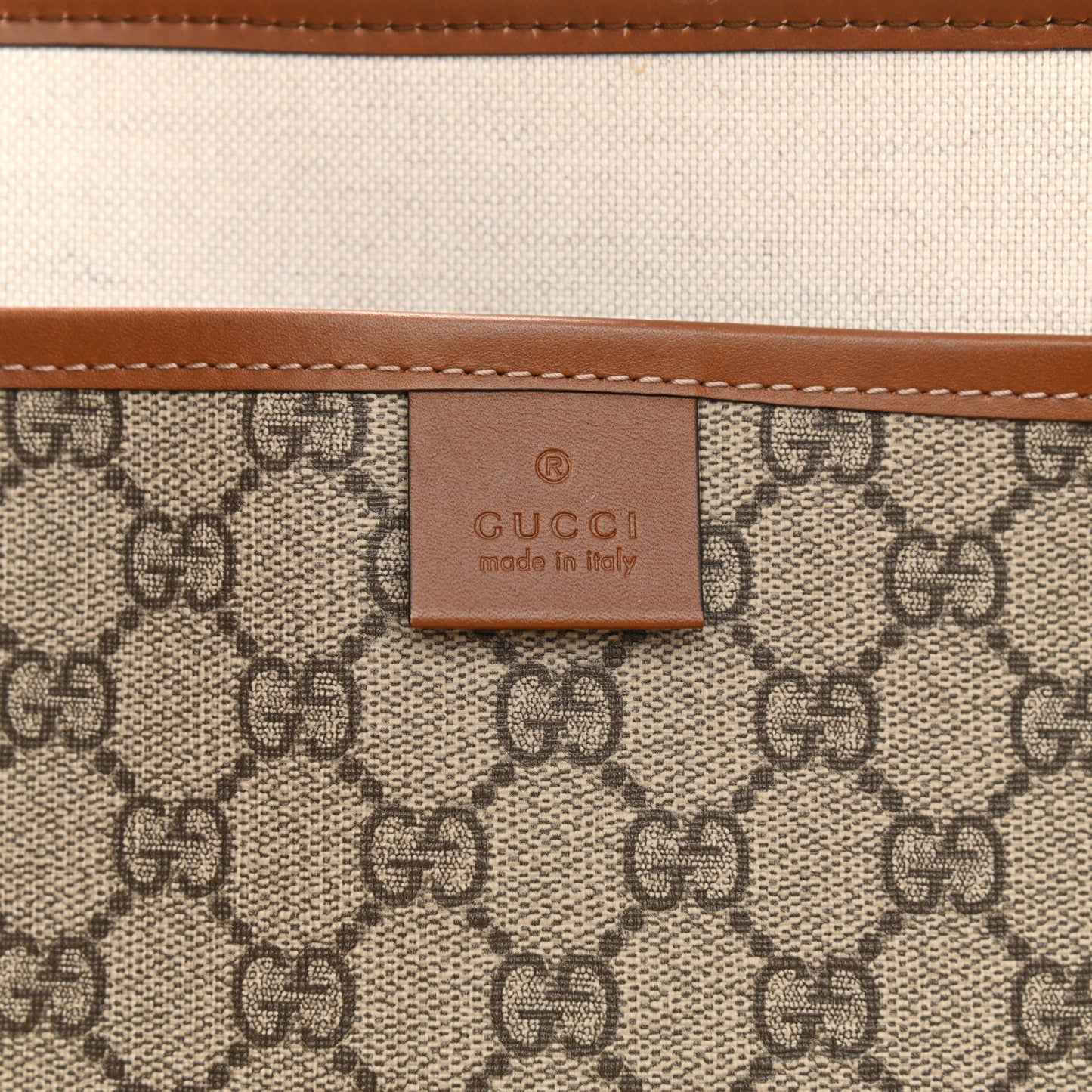 GG Plus Monogram Medium Signature Web Loop Tote Brown