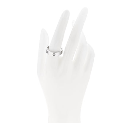 Cartier 18K White Gold 3 Diamond 5.5mm LOVE Ring 59 8.75 2 of 5
