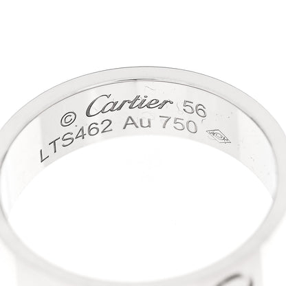 Cartier 18K White Gold 5.5 LOVE Ring 56 7.75 4 of 4