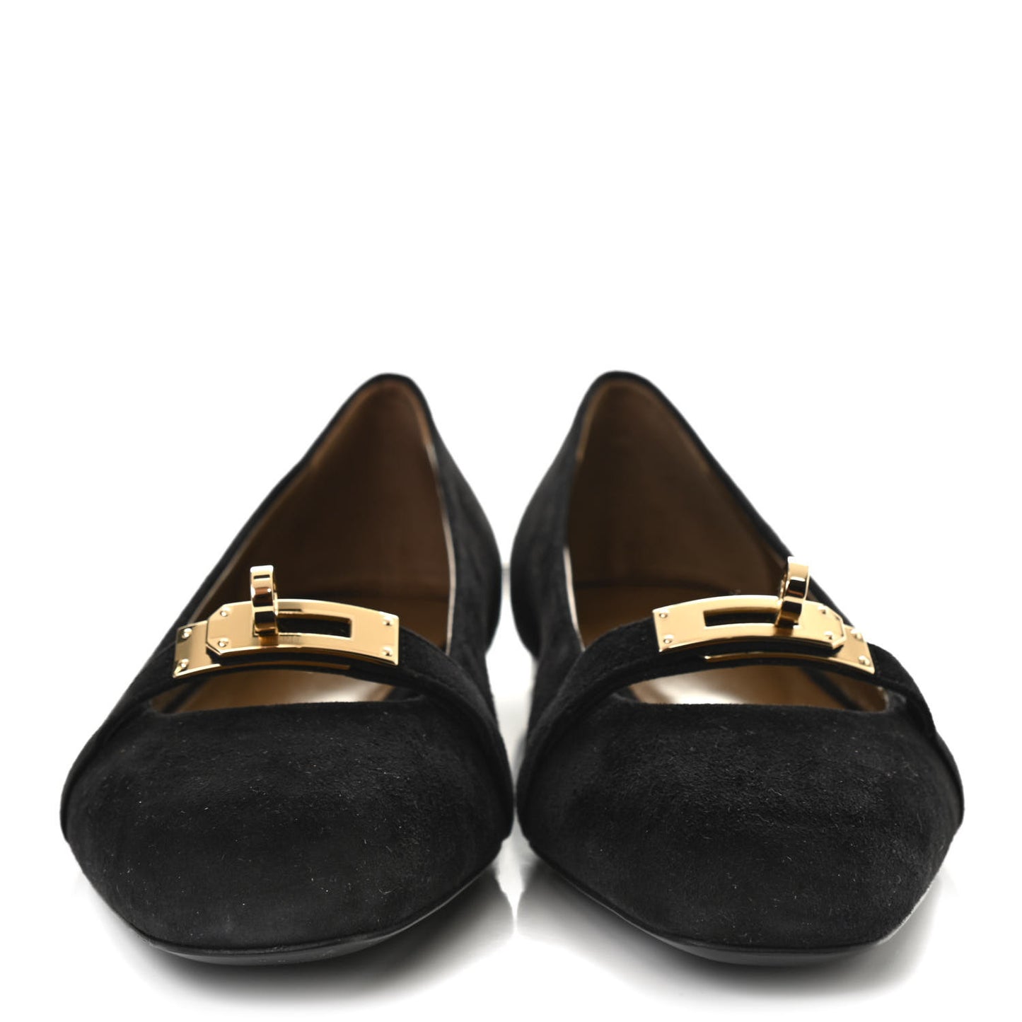 Suede Goatskin Bilbao Ballerina Flats 39 Black