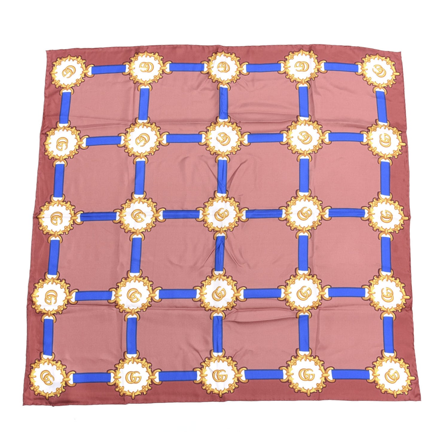 Silk Double G Print Scarf Multi